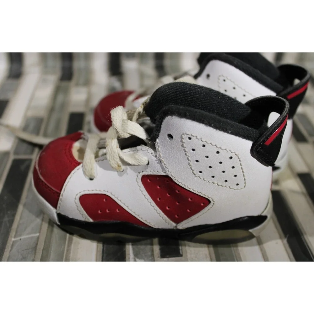 Nike Air Jordan Retro 6 Carmine Basketball Shoes Size 5C‎ 384667-160